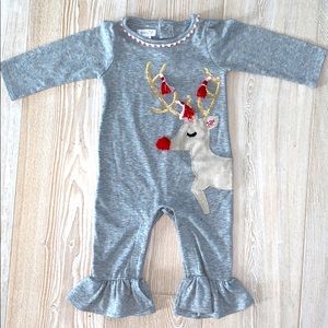 Baby girl MUD PIE Christmas jumpsuit